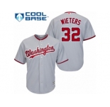 Youth Majestic Washington Nationals #32 Matt Wieters Authentic Grey Road Cool Base MLB Jersey