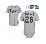 Youth Tampa Bay Rays #26 Brad Boxberger Grey Cool Base Stitched MLB Jersey