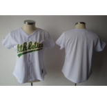 MLB Women Jerseys oakland athletics blank white