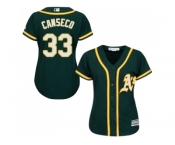 Women's Oakland Athletics #33 Jose Canseco Green Alternate Stitched MLB Jersey