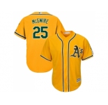 Youth Oakland Athletics #25 Mark McGwire Gold Cool Base Stitched MLB Jersey