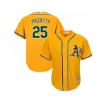 Youth Oakland Athletics #25 Stephen Piscotty Gold Cool Base Stitched MLB Jersey