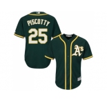 Youth Oakland Athletics #25 Stephen Piscotty Green Cool Base Stitched MLB Jersey