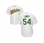 Youth Oakland Athletics #54 Sonny Gray White Cool Base Stitched MLB Jersey
