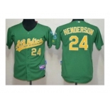 Youth mlb jerseys oakland athletics #24 henderson green