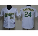 Youth mlb oakland athletics #24 ricky henderson white