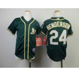 youth mlb jerseys oakland athletics #24 henderson green[2014 new]