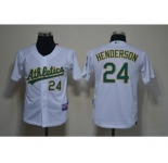 youth mlb jerseys oakland athletics #24 henderson white