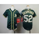 youth mlb jerseys oakland athletics #52 yoenis cespedes green[2014 new]