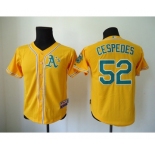 youth mlb jerseys oakland athletics #52 yoenis cespedes yellow