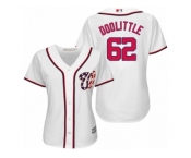 Women Majestic Washington Nationals #62 Sean Doolittle Replica White Home Cool Base MLB Jersey