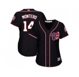 Women Washington Nationals #14 Miguel Montero Navy Blue Alternate Stitched MLB Jersey