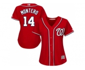 Women Washington Nationals #14 Miguel Montero Red Alternate Stitched MLB Jersey