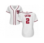 Women's Majestic Washington Nationals #2 Adam Eaton Replica White Home Cool Base MLB Jersey