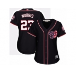 Women's Majestic Washington Nationals #23 Derek Norris Replica Navy Blue Alternate 2 Cool Base MLB Jersey