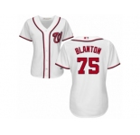 Women's Majestic Washington Nationals #75 Joe Blanton Authentic White Home Cool Base MLB Jersey