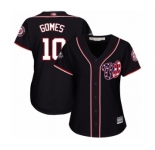 Women's Washington Nationals #10 Yan Gomes Authentic Navy Blue Alternate 2 Cool Base 2019 World Series Bound Baseball Jersey