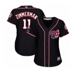 Women's Washington Nationals #11 Ryan Zimmerman Authentic Navy Blue Alternate 2 Cool Base 2019 World Series Champions Baseball Jersey