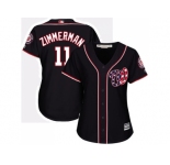 Women's Washington Nationals #11 Ryan Zimmerman Navy Blue Alternate Stitched MLB Jersey