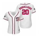 Women's Washington Nationals #20 Kyle Barraclough Authentic White Home Cool Base 2019 World Series Bound Baseball Jersey