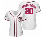 Women's Washington Nationals #20 Kyle Barraclough Authentic White Home Cool Base 2019 World Series Bound Baseball Jersey