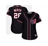 Women's Washington Nationals #28 Jayson Werth Navy Blue Alternate Stitched MLB Jersey