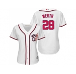 Women's Washington Nationals #28 Jayson Werth White Fashion Stitched MLB Jersey