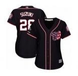 Women's Washington Nationals #28 Kurt Suzuki Authentic Navy Blue Alternate 2 Cool Base 2019 World Series Champions Baseball Jersey