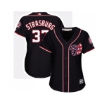 Women's Washington Nationals #37 Stephen Strasburg Navy Blue Alternate Stitched MLB Jersey