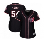 Women's Washington Nationals #54 Kevin Long Authentic Navy Blue Alternate 2 Cool Base 2019 World Series Champions Baseball Jersey