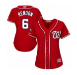 Women's Washington Nationals #6 Anthony Rendon Authentic Red Alternate 1 Cool Base 2019 World Series Champions Baseball Jersey
