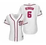 Women's Washington Nationals #6 Anthony Rendon Authentic White Home Cool Base 2019 World Series Champions Baseball Jersey