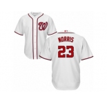 Youth Majestic Washington Nationals #23 Derek Norris Authentic White Home Cool Base MLB Jersey