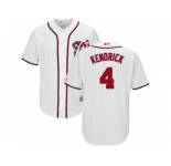 Youth Majestic Washington Nationals #4 Howie Kendrick Authentic White Home Cool Base MLB Jersey