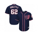 Youth Majestic Washington Nationals #62 Sean Doolittle Replica Navy Blue Alternate 2 Cool Base MLB Jersey