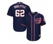 Youth Majestic Washington Nationals #62 Sean Doolittle Replica Navy Blue Alternate 2 Cool Base MLB Jersey