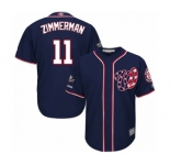 Youth Washington Nationals #11 Ryan Zimmerman Authentic Navy Blue Alternate 2 Cool Base 2019 World Series Champions Baseball Jersey
