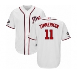 Youth Washington Nationals #11 Ryan Zimmerman Authentic White Home Cool Base 2019 World Series Champions Baseball Jersey