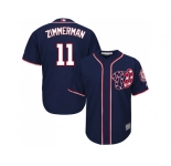 Youth Washington Nationals #11 Ryan Zimmerman Navy Blue Cool Base Stitched MLB Jersey