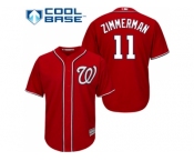 Youth Washington Nationals #11 Ryan Zimmerman Red Cool Base Stitched MLB Jersey