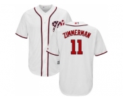 Youth Washington Nationals #11 Ryan Zimmerman White Cool Base Stitched MLB Jersey