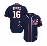 Youth Washington Nationals #16 Victor Robles Authentic Navy Blue Alternate 2 Cool Base 2019 World Series Champions Baseball Jersey