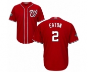 Youth Washington Nationals #2 Adam Eaton Authentic Red Alternate 1 Cool Base 2019 World Series Bound Baseball Jersey