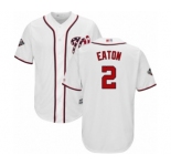 Youth Washington Nationals #2 Adam Eaton Authentic White Home Cool Base 2019 World Series Bound Baseball Jersey