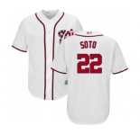 Youth Washington Nationals #22 Juan Soto Replica White Home Cool Base Baseball Jersey