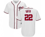 Youth Washington Nationals #22 Juan Soto Replica White Home Cool Base Baseball Jersey