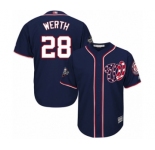 Youth Washington Nationals #28 Jayson Werth Authentic Navy Blue Alternate 2 Cool Base 2019 World Series Bound Baseball Jersey