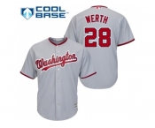 Youth Washington Nationals #28 Jayson Werth Grey Cool Base Stitched MLB Jersey