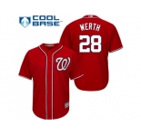 Youth Washington Nationals #28 Jayson Werth Red Stitched MLB Jersey