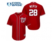 Youth Washington Nationals #28 Jayson Werth Red Stitched MLB Jersey